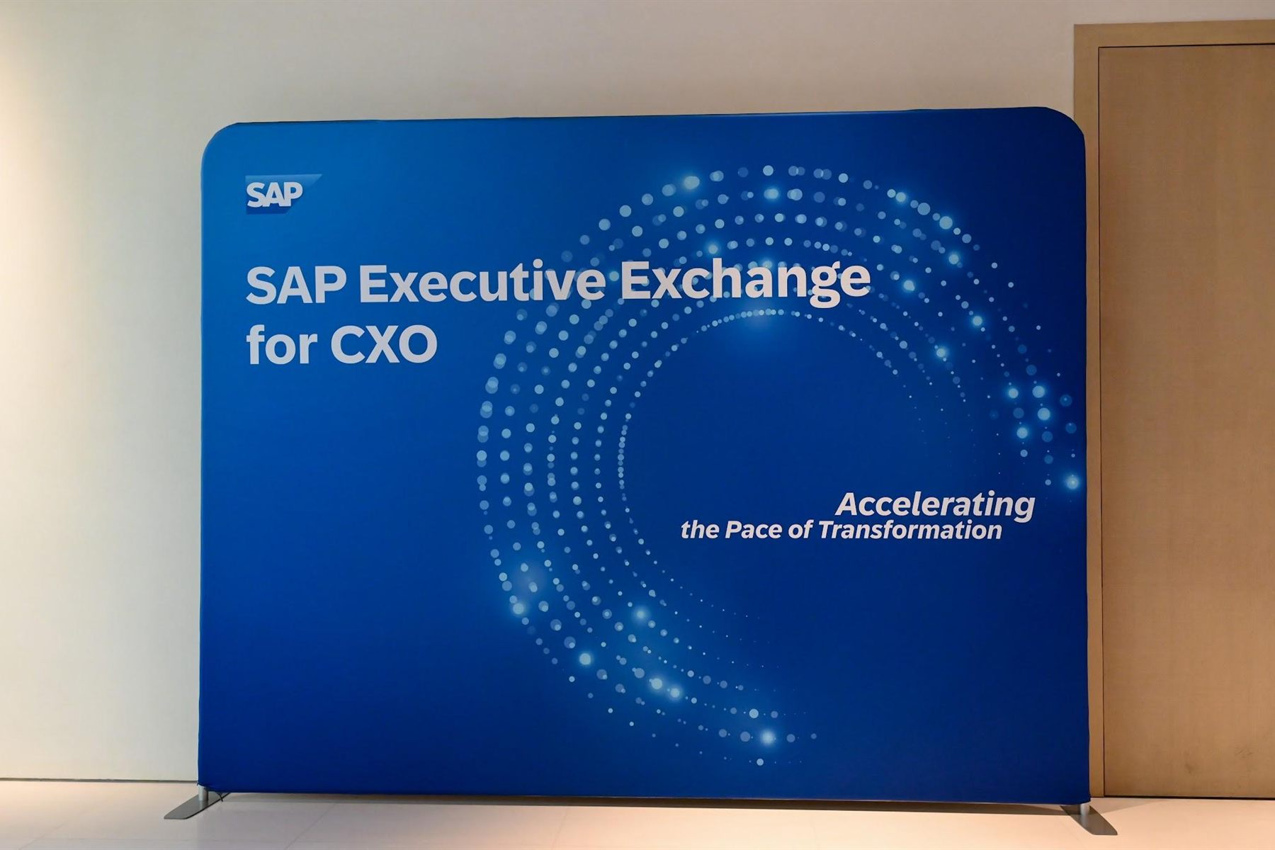 The SAP Executive Exchange for CXO step-and-repeat backdrop